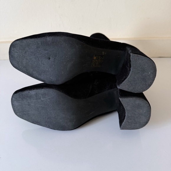 Jeffrey Campbell Cienega-Lo black velvet ankle sock boots Size 8 - Picture 7 of 9